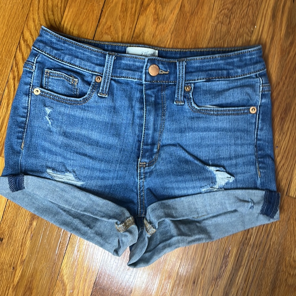 Universal Thread High Rise Midi Cuffed Ripped Jea… - image 1